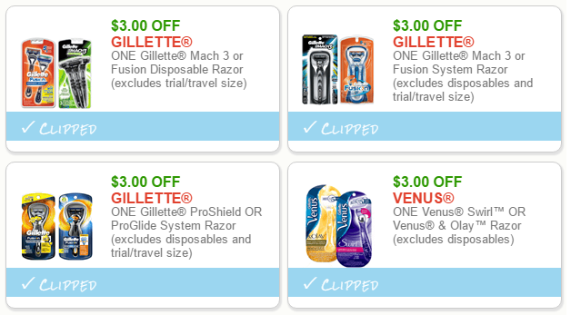 gillette coupons