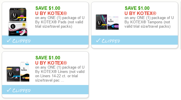 kotex coupons