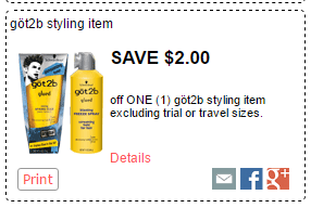Got2b hair coupons