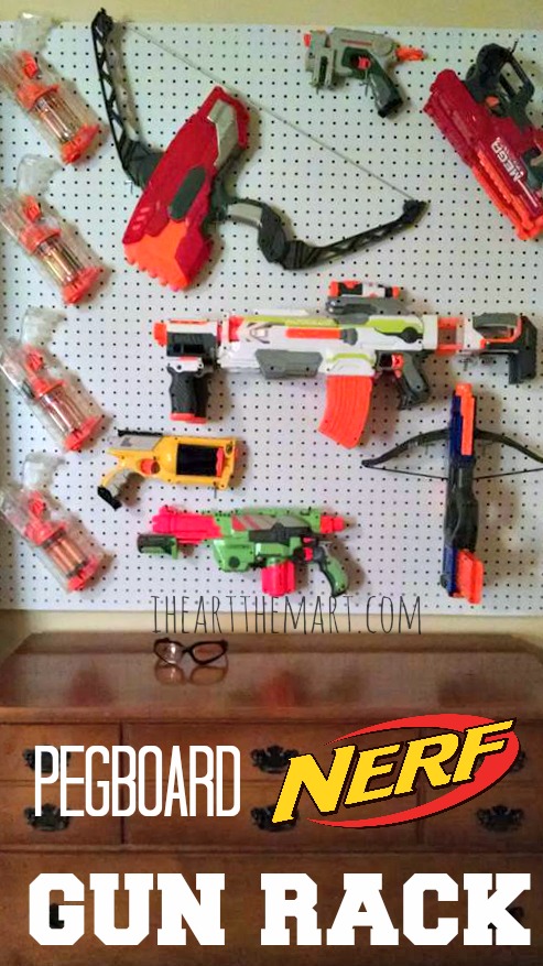 pegboard nerf gun holder