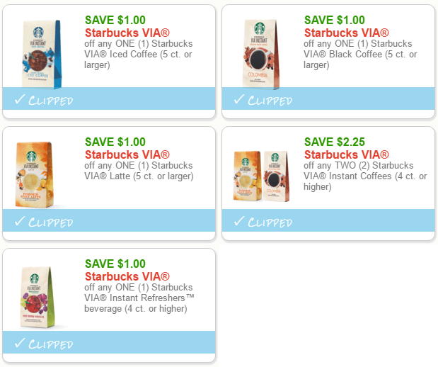 Via coffee coupons