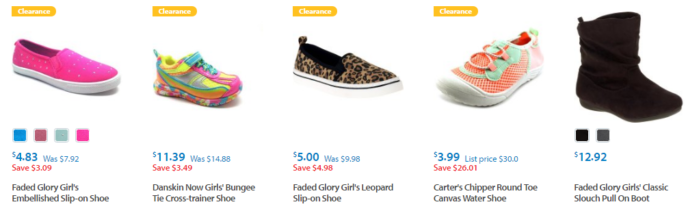 clearance shoes at walmart