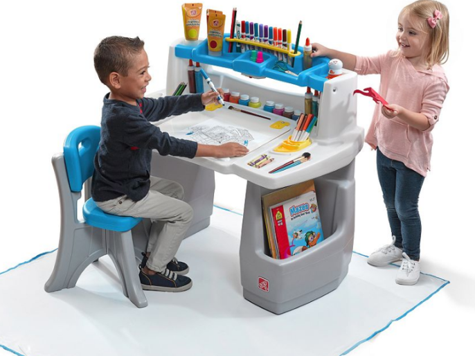 Step2 Deluxe Art Desk With Splat Mat Only 41 99 Was 99 99