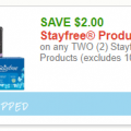 Stayfree Pads only $1.86 at Walmart