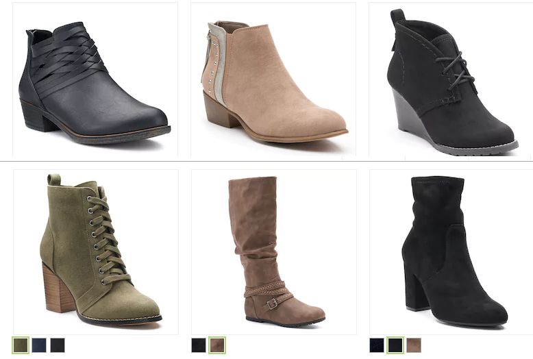 kohls womens boots