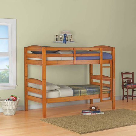 better homes and gardens leighton twin over twin wood bunk bed