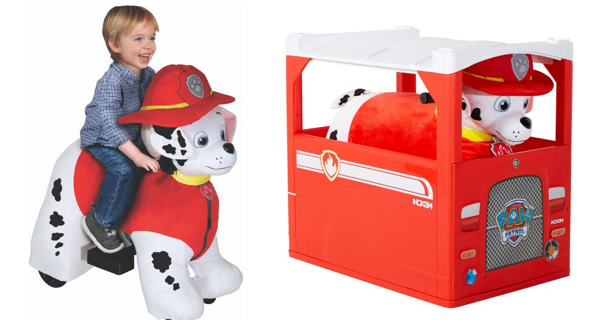 paw patrol 6v plush ride on